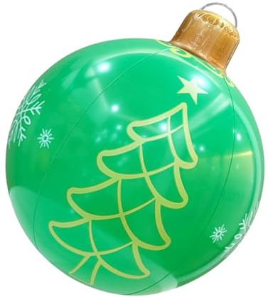 Aufblasbare Weihnachtsdekoration Für Draußen,PVC Weihnachts Luftballon | Große wasserdichte Deko 61cm Für Terrasse Garten Zuhause Rasen Weg Park,Für Garten Baum Terrasse Hof