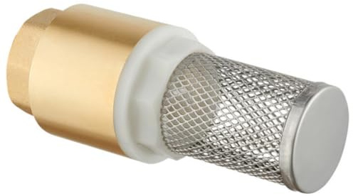 pokm toolsmarket - 1 1/4 DN32 Fußventil Rückschlagventil mit Saugkorb | Messing Saugventil Rückschlagventil für Pumpe | Ventil für Haus Garten Brunnen