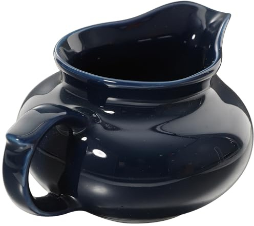 ULTECHNOVO Salsera de Cerámica Azul para Condimentos con Base Antideslizante Bote para Salsa Multifunción Cocina y Restaurante