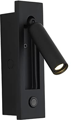 Wall Mounted Reading Lamp - LED Recessed Bedside Sconce with Switch, Adjustable Spot Lighting Fixture for Bedroom and Hotel