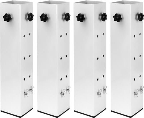 4 Stück Tischbeinverlängerung Set, 40 x 8 x 8 cm Tischbeine Verstellbare