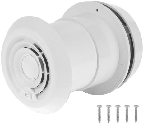 Ventilador de Techo, Ventilador de techo for caravana o autocaravana de 12 V, silencioso, con rejilla de ventilación y extractor for autocaravanas, caravanas, remolques de viaje y furgonetas.