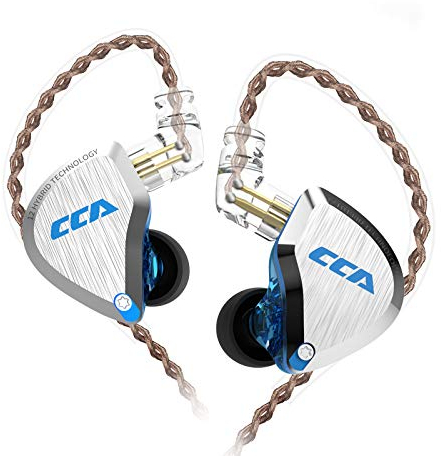 CCA C12 In auricolari 5BA 1DD Driver ibridi Cuffie con auricolari sportivi cablati Cuffie da gioco stereo Audio nitido HiFi per Musician Audiophile Singer DJ