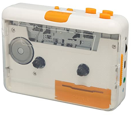 Portable Cassette Player, Walkman Cassette Audio Music Player Tape to MP3 Converter Compatible with Laptops Computer, Convert Mixtapes/Tape Cassettes to for MP3