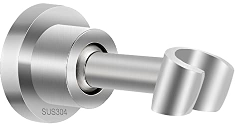 Drenky Duschkopfhalterung Edelstahl 304 Duschhalterung Für Duschkopf Universal Handbrause Halterung 360° Winkel Verstellbarer Brausehalter Kommen Mit Installieren Schrauben