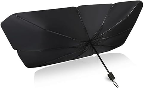 Parasole Auto Parabrezza Interno 125X65cm, Per Auto Medio Piccolo, Ombrello Parasole Auto Pieghevole, Blocca il 99.9% dei Raggi UV