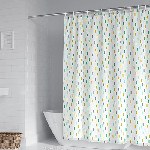 Tenda da doccia da bagno per le donne, tenda da doccia esterna in poliestere multicolore strisce modello tenda da doccia di qualità alberghiera 66 x 80 pollici