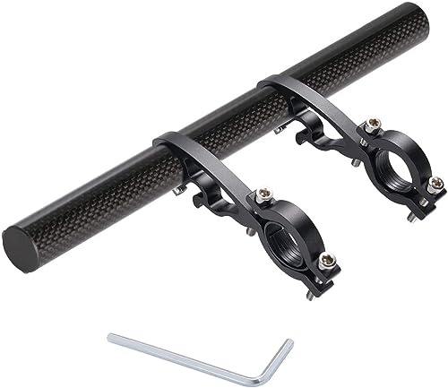 Fahrrad Lenker Erweiterung, Fahrrad Extender Halterung, Fahrrad Lenkererweiterung, Mountainbike Fahrradlenker Lenkerverlängerung für GPS, Kamera, Licht, Tacho, Lampe, Smartphones (Karbon, 25MM)
