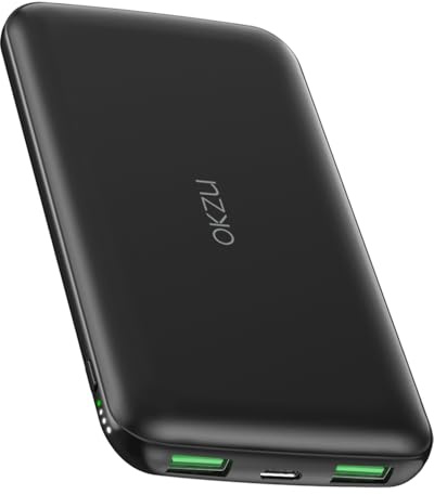 OKZU 5V 2A 10000mAh Power Bank for Heated Gilet Vest, Thin, Lightweight Compact USB C Portable Charger,Battery Pack for heated clothes