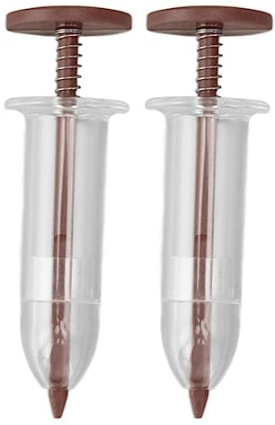 EVTSCAN Mini Distributore di Semi per Semina 2 Pezzi - Seminatore Regolabile Spargitore per Piccoli Semi, Fioriera per Semi Portatile Seminatrice per Semina Attrezzo da Giardinaggio(Marrone)