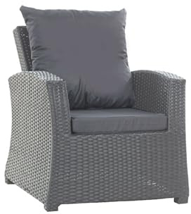 Setgarden® - Set mit 4 Relax Kissen für Gartenmöbel – Bequeme und weiche Polsterung für Stühle, Sessel und Sofas, witterungsbeständig (Anthrazit)