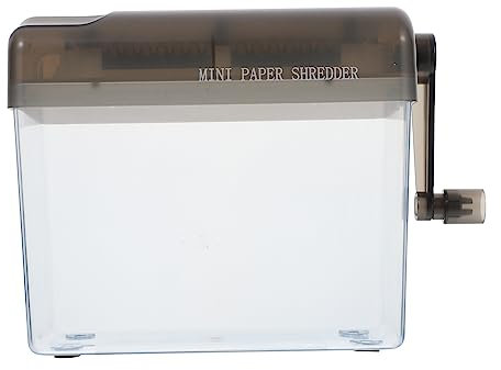 STOBOK Manueller Aktenvernichter Kleiner A6 Papierstreifenschneider Handkurbel Desktop Papierschredder Für Dokumente Rechnungen Recycling Und Bastelarbeiten