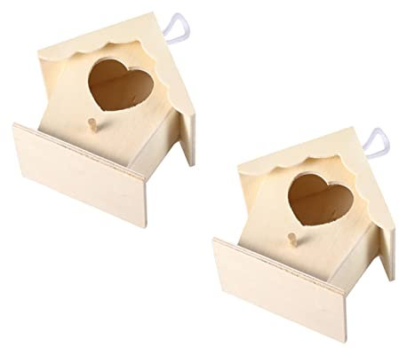 VANZACK Wooden Birdhouse Feeder Decorative Nest House for outside Use Bird Feeder Hanging Design for Small Birds