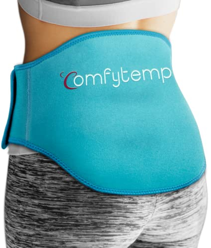Comfytemp Gel Pack with Back Wrap, Microwave Heat Therapy and Cold Compress for Waist, Lower Back, Lower Lumbar, Sciatic Nerve Pain Relief, Reusable Ice Pack for Injuries