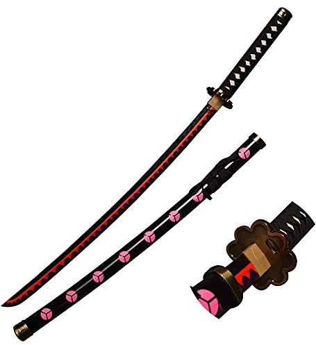 Eroberer Espada de Juego de Roles de Animación de Madera, Espada Samurái de Rollo Nonazoro, Fanáticos de Animación, Shusui Cuchillo Negro