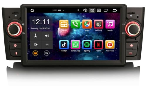 Android 16 4GB+64GB Autoradio GPS Navigatore per Fiat Grande Punto Linea | Wireless CarPlay Android Auto 8-Core Bluetooth 5.0 WiFi 4G DSP RDS Canbus IPS Schermo Tattile