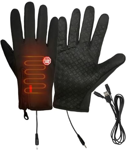 Ladies Heated Gloves That Work With Phones | Cold Weather Hand Warmer Heating Gloves | Motorcycle Electric Gloves Men Women | Waterproof USB Heated Gloves | Unisex Cold Weather Mittens