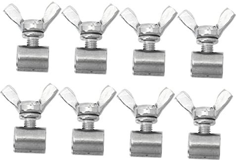 BUGUUYO Abrazadera De Cable De Guardacabos De Acero Inoxidable De 8 Piezas Para Sujetadores De Cable De Acero De 2-4 Mm Accesorios De Aparejo Clip De Tornillo De Cable De Acero