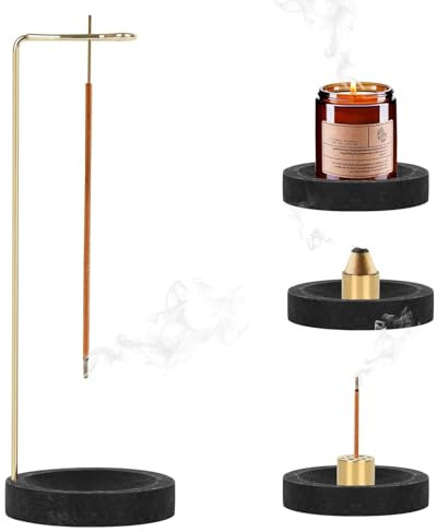 TINA.WIN 3 in 1 RäUcherstäBchenhalter ， Sockel Mit 9 LöChern FüR Yoga, Arbeitspausen, Meditation, Studium