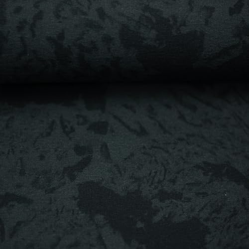 Stoff French Terry Panel & Allover-Design WILD | by Thorsten Berger | dschungelgrün | Ökotex (Allover, dschungelgrün)