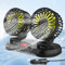 Sunshine smile Auto Ventilator für Rücksitz,12V Doppelkopf Auto Lüfter,Doppelkopf 360° drehbar Auto Fan Ventilator,2 Geschwindigkeiten Kühlender Ventilator Wohnmobil,Mini Ventilator Auto Innenraum