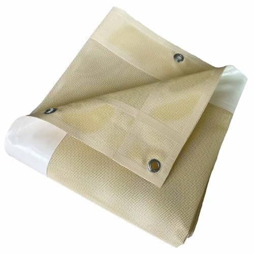 Tecplast Bâche Carport Micro-Perforée 4x4 m Ivoire - Garantie 5 Ans - MP460CP - Bâche PVC perméable - Made in France