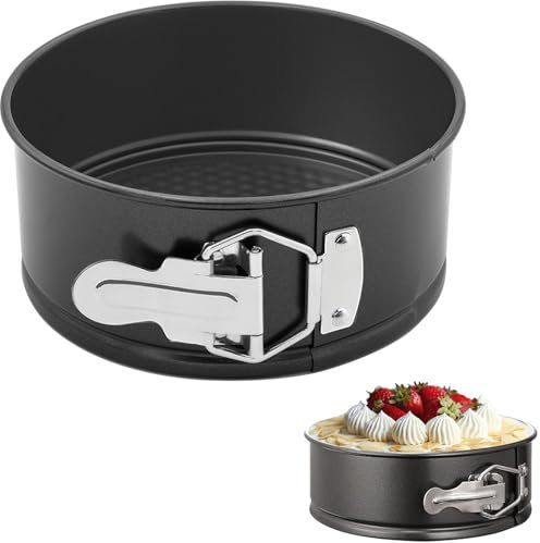 CTCEHL Tortiera Apribile,16 cm Coppapasta Tondi,Teglie Antiaderenti per Cheesecake,Stampo Torta Chiffon,Teglie da Forno,per Torte,Pizze e Pancake (6 inch)