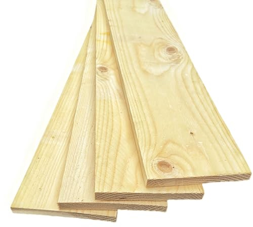 Pine Fence Boards 22x175mm – Rough Sawn Timber Planks for Fencing, Cladding, Garden Projects & DIY Construction | Natural Untreated Pine Wood Boards (1x7) (10, 1500mm)