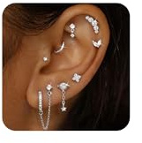YADOCA Pendientes Acero Inoxidable Mujer Piercing Oreja Acero Quirurgico Pendientes Aro Pequeños Tragus Piercings Oreille Cartilago Oreja Oro Plata Conch Helix Piercing