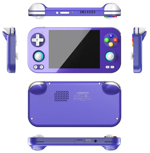 RG476H Console di gioco portatile retrò in lega di alluminio, console di gioco portatile con schermo IPS da 4,7 pollici e illuminazione RGB, supporta oltre 30 emulatori, intrattenimento familiare e