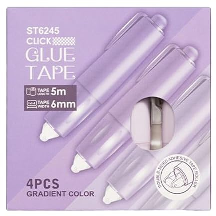 Ungtyb Dispenser Per Nastro Adesivo,4 Pezzi Di Dispensatore Adesivo Retrattile - Nastro Per Scrapbooking - Per Progetti Di Fai Da Te Artigianato Con Carta Fotografica E Journaling Per Arte