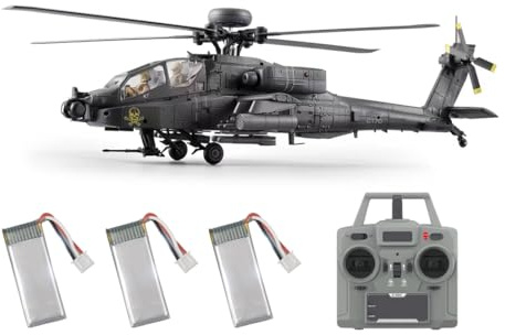 Modellino di elicottero radiocomandato C170 AH-64D, scala 1:48, 2,4 GHz, 6 canali, senza rotore posteriore, con rilevamento ottico di posizione, funzione galleggiante, volo indietro premendo un