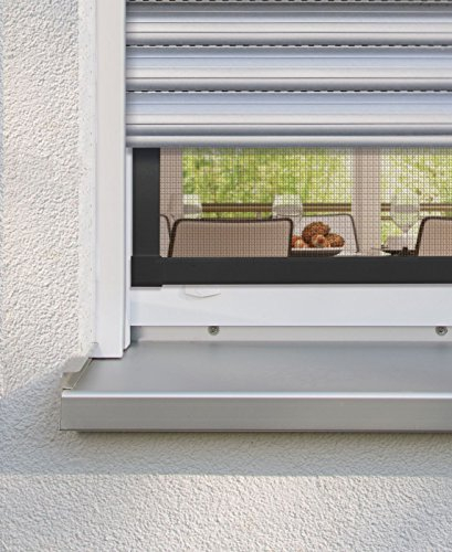 Schellenberg 70103 Porta Accessori, Set di connettori angolari Premium per finestre e Porte a zanzariera, Antracite