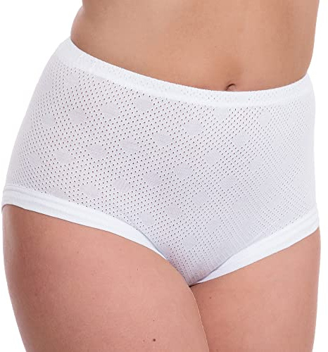 Undercover 3 Pack Ladies Cotton Airtex Cuff Leg Briefs XXXOS