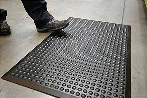 Arbeitsplatzbodenbelag Fertigmatte L 900 x B 600 x S 14 mm schwarz