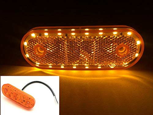 Matel Service LED Begrenzungsleuchte 12/24V Umrissleuchte Anhänger LKW 114x40x25 mm E20 gelb