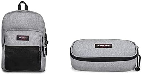 Eastpak Pinnacle Rucksack, 42 cm, 38 L + Oval XL Single Federmäppchen, 22 cm, Grau (Sunday Grey)