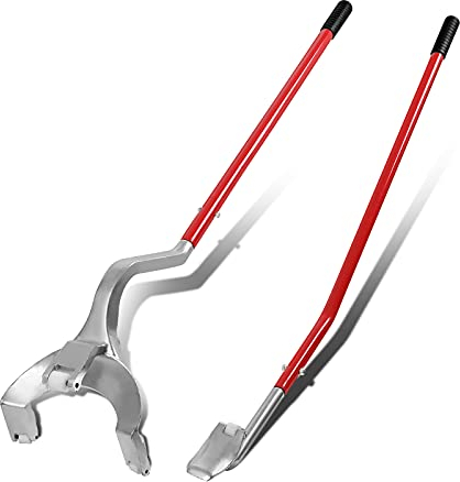 DNA Motoring ZTL-H-0012-RD Reifenmontage/Demontagewerkzeug für Reifen, aus robustem Stahl, 44,5 cm – 61,4 cm, Rot