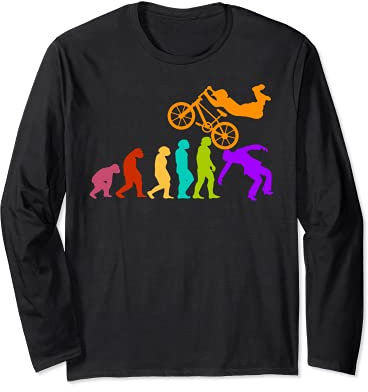 BMX Rad Radfahrer BMX Bike Fahrrad Evolution race BMX Langarmshirt