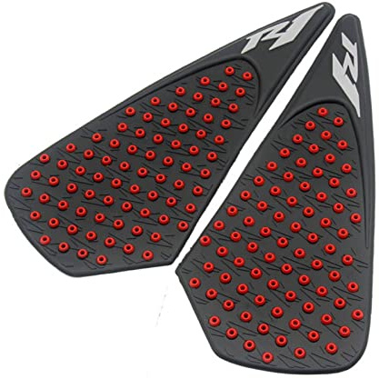 Tankpad Tankschutz Motorrad Für Yama-ha YZF R1 2004 2005-2006 YZF-R1 Motorrad Anti-Rutsch-Tankpad Seite Gas Kniegriff Traktion Pads Protector Aufkleber (Color : Red)