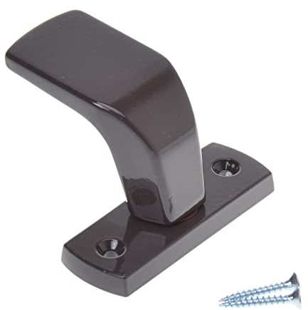 Aqbau® Türknopf f.Rahmentüren feststehend | Knopfdrücker | Türknauf DI (Braun)