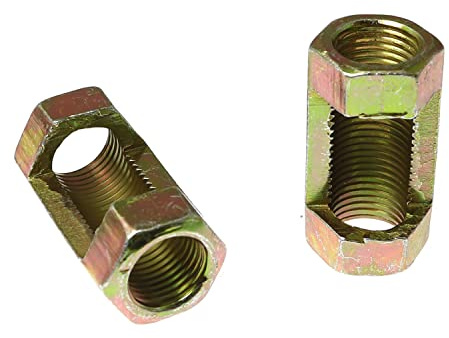 RLECS 10pcs M10 Thread 30mm Height Hexagon Open Nut M10x30 Lamp Repair Parts for Lamp Pipe Zinc Plating Iron
