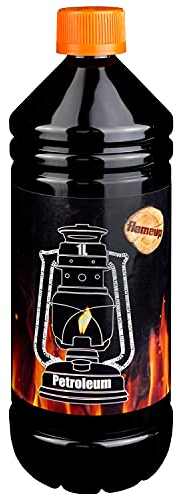 Flameup Petroleum für Petroleumheizung, -ofen oder Lampe, 1 L hochreines Kerosin zur Verbrennung in Kamin, Heizung oder Lampe, verbrennt rückstandsfrei und geruchlos