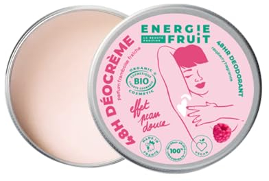 ENERGIE FRUIT | Déodorant crème 24h | Parfum Framboise fraîche | BIO certifié par ECOCERT