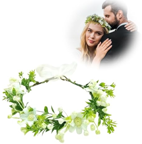 Couronnes de fleurs séchées pour les cheveux avec agave eucalyptus mariage couronnes de fleurs blanches pour enfants femmes et filles