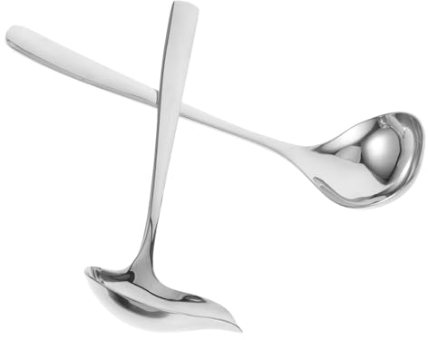 Alipis Louche à Sauce Acier Inoxydable Cuillère à Jus De Viande Avec Manche Ergonomique Pour Cuisine Domestique Et Restauration Résistant à Usure Facile à Nettoyer