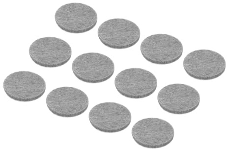 sourcing map 24pcs Felt Furniture Pads, 1 Inch Round Small Felt Chair Leg Floor Protectors Prevent Scratches for Furniture Hard Floor, Grey