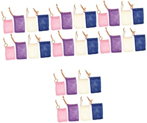 Beatifufu 4er-set Familien-taschenset Mit Kordelzugbeuteln Für Schäumende Geruchsneutrale Seife Reise-badenetzbeutel 8 Stück X 4
