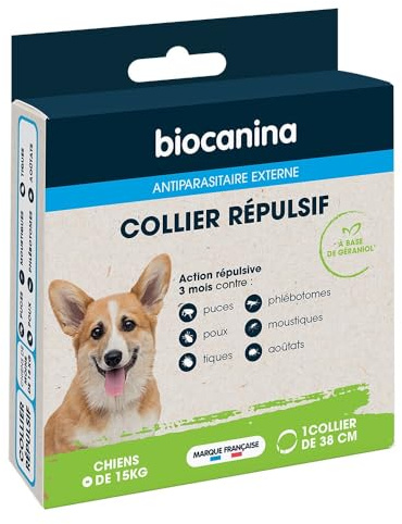BIOCANINA - Collar repelente para perros, peso inferior a 15 kg x 1