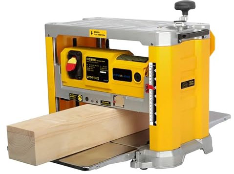 LBMED 12In Electric Woodworking Planer, Bench Top Wood Planing Machine with Workbench and 0-160mm Scale, 10000rpm/min Speed and Cutting Depth 0-3mm/Cutting Width 330MM, Safe Stable, for Wood